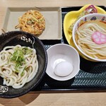 はなまるうどん - 料理写真:温玉ぶっかけ＋かき揚げ＋にこはなセット（温）
