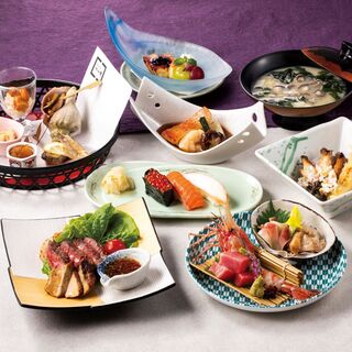 鮮魚の刺身・寿司と豪快な炉端焼きを堪能