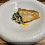 HAGI - ⑩ お料理　行者にんにく　ヤナギガレイ　亀の尾（酒米）