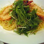 有頭エビと小柱のスパゲティーニ