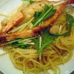 有頭エビと小柱のスパゲティーニ