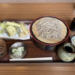 来楽庵 - 天もり蕎麦　¥1,000