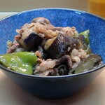 家庭料理 小川 - 牛肉なす万願寺