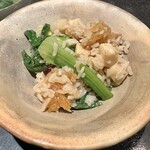 仁修樓 - 台湾野菜と腐乳炒めのおこげごはん