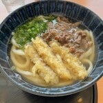 九州うどん・そば 松の屋 - 料理写真:ごぼう天と肉