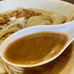 ヌードル＆スパイスカレー 今日の1番 - 甘エビの濃密ソバ　※濃密なスープ♪