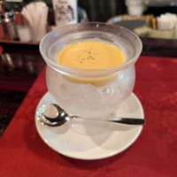 くいしんぼー山中 - セットの冷製かぼちゃスープ