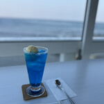 cafe 海と硝子 - 海色ライチソーダフロート
