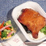 ほっかほっか亭 - 料理写真:ほっかローストチキン ライス付 ＋ ブロッコリーサラダ