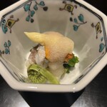 尾頭橋すみや - とり貝とホワイトアスパラ、こごみ