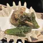 尾頭橋すみや - すっぽんの唐揚げ、タラの芽