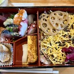 武寿司 - ネタと酢飯が別々に盛られている。