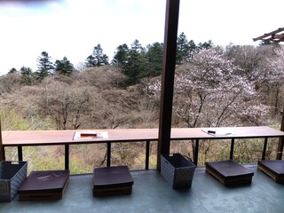 しげの屋 - 外に向いたテーブル席