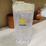 炭火焼き鳥 まかや - レモンハイ563円