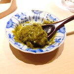 くるますし - あわび肝ソースとシャリ