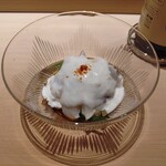 296973353 - とらふぐ  白子ソースかけ