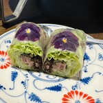 裏の山の木の子 恵比寿 - 鴨の生春巻き