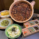 うなぎ ひらやま - 料理写真:ひつまぶし桶コース