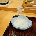 勢麟 - 大根おろしは細長くおろして、歯ごたえを楽しめた