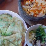韓国料理　カナダラ - 海鮮純豆腐チゲ+アボカドチヂミ