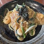 aqua - 海老ほうれんそう明太子パスタ　2025.4