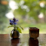 栗のいえ - 今回いただいた席の一輪挿し 癒されます