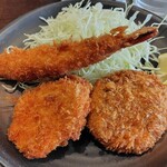 とんかつ 赤坂 水野 - ヒレ・メンチ・海老フライ