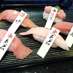 廻鮮寿司 しまなみ - 料理写真:＜4月＞だてまぐろ贅沢五種盛