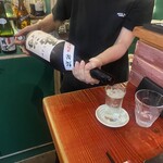 焼き鳥アポロ - やっぱり、仕上げに日本酒飲んじゃったぁ。これがめちゃめちゃ効いて最後の記憶があまりありません。