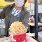 焼き栗のいそやま - 「こんな感じ(笑)」と出来栄えを見せてくれる気さくなY奥さま