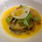 夢時庵 - 金目鯛と蝦夷鮑のソテー、アイオリソース添え