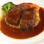 夢時庵 - 国産牛ほほ肉の赤ワイン煮込み、温野菜添え