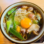 江戸そば マルノ - かしわ南蛮卵落ち　大盛り