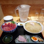 幸屋きよまる - 本マグロ丼+選べるらーめんのセット