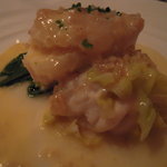 舌平目と白子のホワイトソース