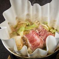 佐賀牛サーロイン　紙すき鍋　【　卵付き　】