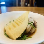 レストラン ウオゼン - ⑧【止鍋 x 2Rd】
      月輪熊コンソメ出汁、猪+山菜鍋