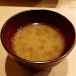 鮨 奥 - 海老の味噌汁  海老のビスクだったよ～旨味炸裂