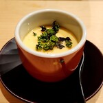 鮨 奥 - 白魚茶碗蒸し