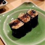 鮨 奥 - 追加のあなご細巻き(家人と半分づつ)