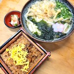 麺房てうち庵 - あなごごはん定食。小鉢は冷奴でした。