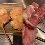 いまや - 塩らっきょう豚巻き　串カツ（夏メニュー）