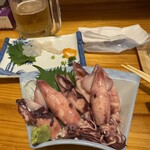 魚善 - フグ刺身と子持ちイカを追加