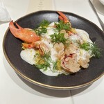 Ristorante Ecru - ■〆 オマールブルーのロースト サフランのリゾットにビスクをかけて ローズマリーとディル、セルフィーユで風味と彩り