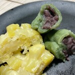 吉乃餅 - それぞれの断面