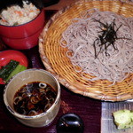 Sojibo 廣島ＮＴＴPASSELA 8F店 - ざるそば定食【生わさび付】。税込みで761円なり