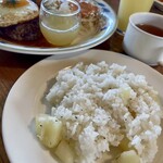 ハーベスト - 農園ポテトとハンバーグのセット　目玉焼き追加