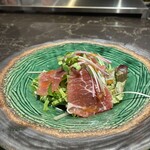 鉄板焼 雅 - 生ハムのサラダ