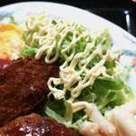 自由軒 - A定食（ハンバーグ・玉子焼・魚フライ）