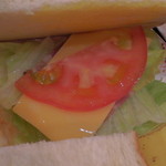 珈琲　蕃 - オープンサンド（ベーコン・レタス・トマト・チーズ）